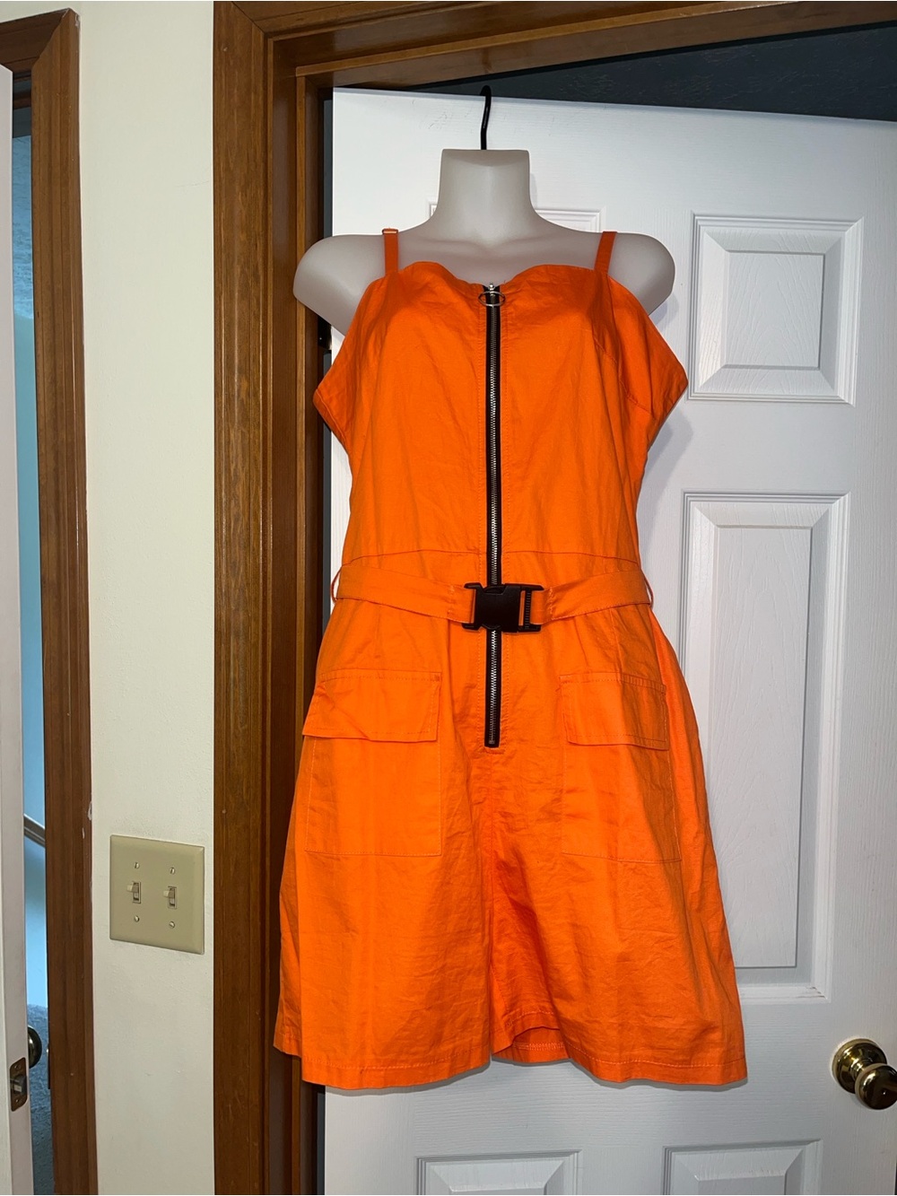 Shein Bright Orange Romper